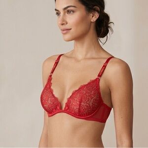LA PERLA Red Lace Bra 38B